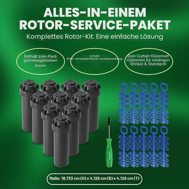 Rain Bird 5000 Serie Rotor-Sprinklerkopf. Modell 5004 PC, verstellbar von 40-360 Grad Teilkreis, 10,