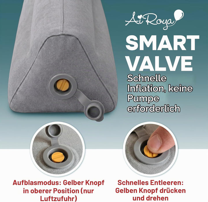 Aufblasbares Bettschutzgitter 130 cm – Tragbares Kleinkind-Bett-Stossfänger für Reisen &amp; Zuhause – B
