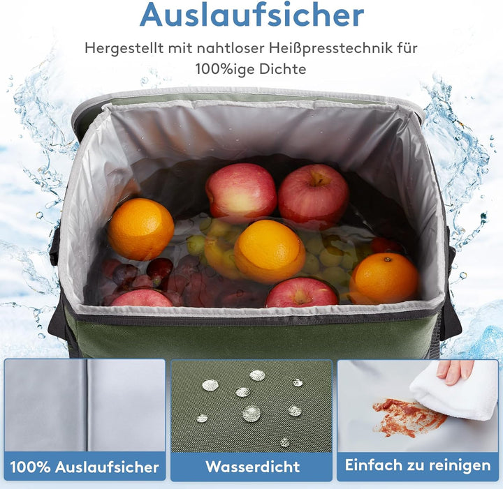 Lifewit 30L Kühltasche Gross faltbar Kühlkorb Kühlbox Isoliertasche Thermotasche Picknicktasche für