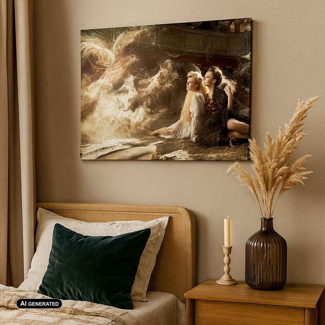 Bilder auf Leinwand 100x70cm Leinwandbild Vogel Körper Mode Blume Gross Wanddeko Bild Schlafzimmer K