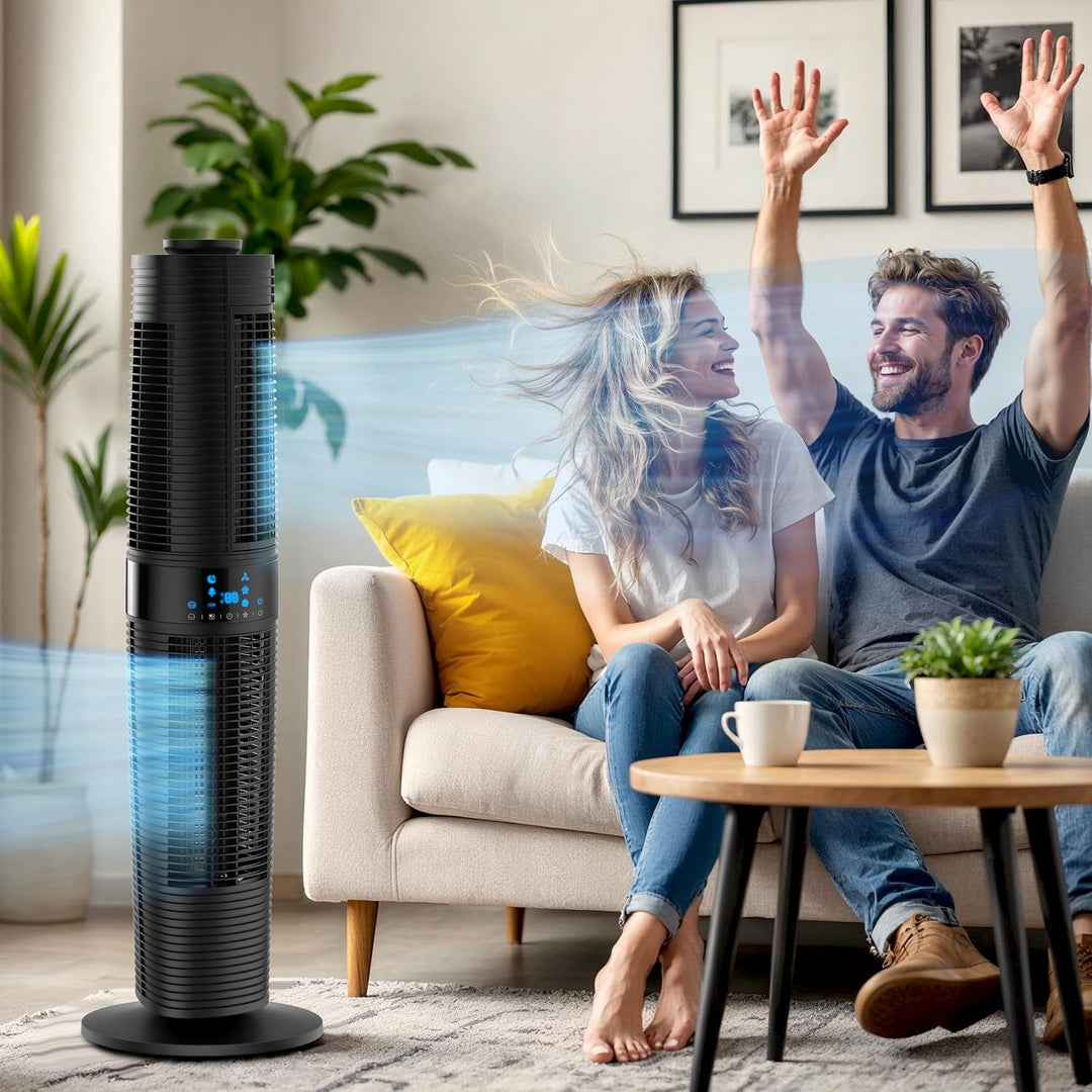 Turmventilator FLOW 360 Dual Air 360° 3 Stufen Timer 8h 96,8 cm Oszillierend 90° 45W Tower Fan Venti