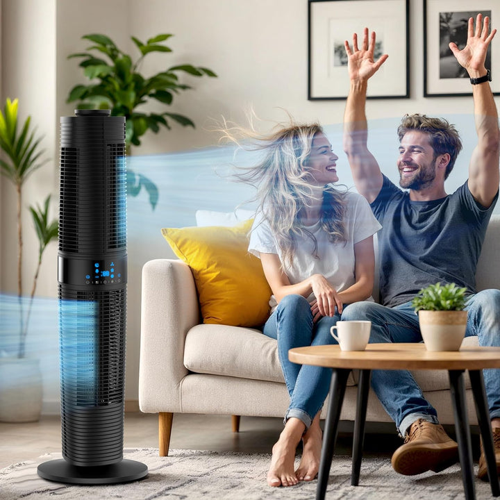 Turmventilator FLOW 360 Dual Air 360° 3 Stufen Timer 8h 96,8 cm Oszillierend 90° 45W Tower Fan Venti