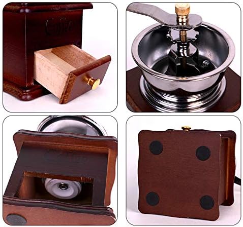 Longbow Kaffeemühle manuell Retro-Stil Keramikmahlwerk für Kaffeebohnen Pfeffer und andere Gewürze