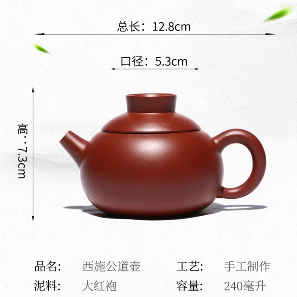 Teekanne Chinesischer Gongfu lila Sand Ton roter Topf Dahongpao Xishi für losen Gongfu-Tee (M Red SQ