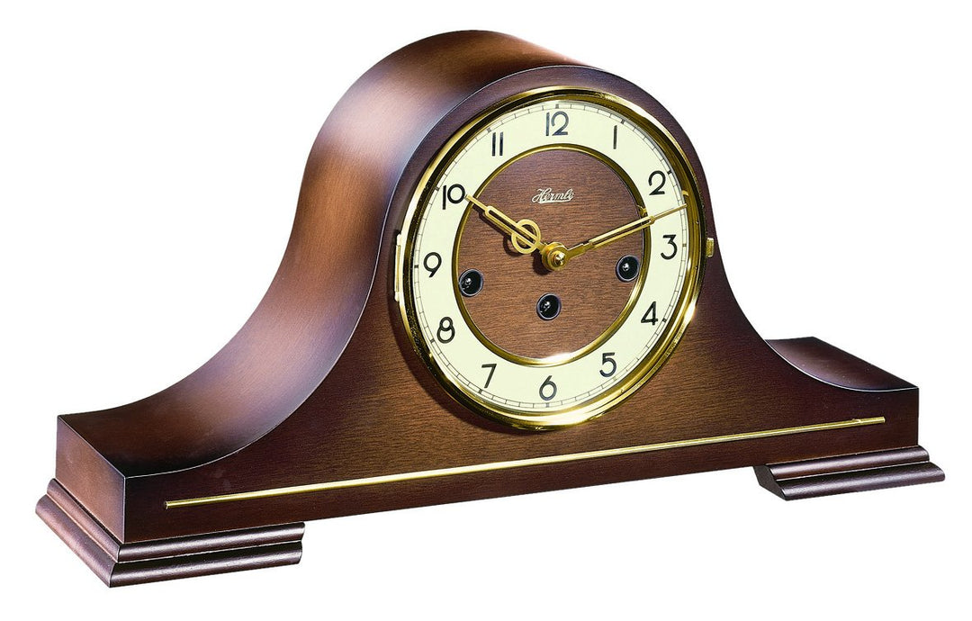 Hermle 21092-030340 Grosse Tischuhr mit Glaslünette, Mechanisch, Braun 21,5cm x 43cm x 11cm Braun, 2