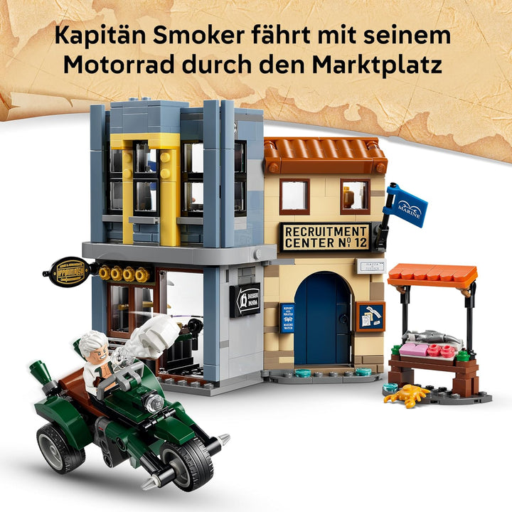 LEGO ONE PIECE Showdown mit Kapitän Smoker - Interaktives Spielzeug mit 4 Minifiguren inkl. Monkey D