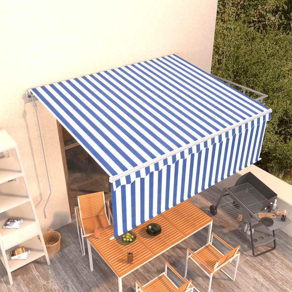vidaXL Gelenkarmmarkise Automatisch mit Jalousie Markise Sonnenmarkise Balkonmarkise Sonnenschutz Si