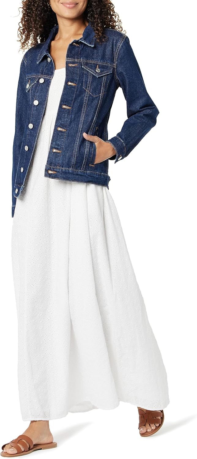 The Drop Jeansjacke für Damen, Zain Lang XXS Dunkles Indigoblau, XXS Dunkles Indigoblau