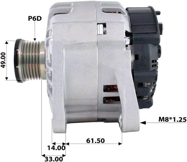 TT11253 PRO. LICHTMASCHINE 12V, alternator 125A, kompatibel mit RENAULT, OPEL, auto-lichtmaschinen f