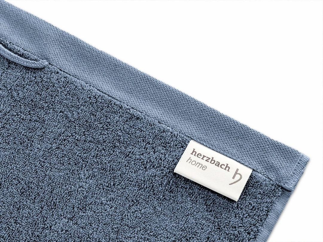 herzbach home Luxus Saunatuch 2er Set Premium Qualität aus 100% Baumwolle 80 x 200 cm 600 g/m² (Grau