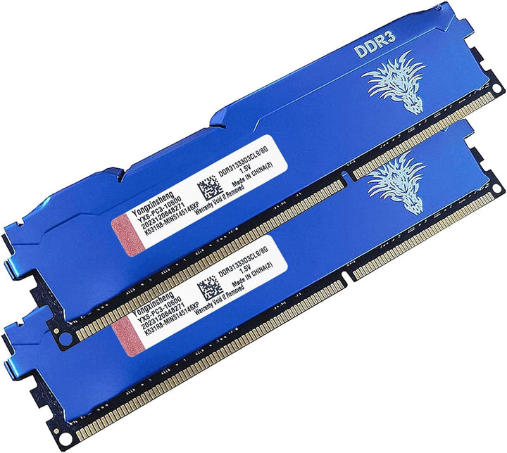 DDR3 16GB Kit (8GBx2) Desktop RAM 1333MHz PC3-10600 UDIMM Non-ECC Unbuffered 1.5V 2Rx8 Dual Rank 240