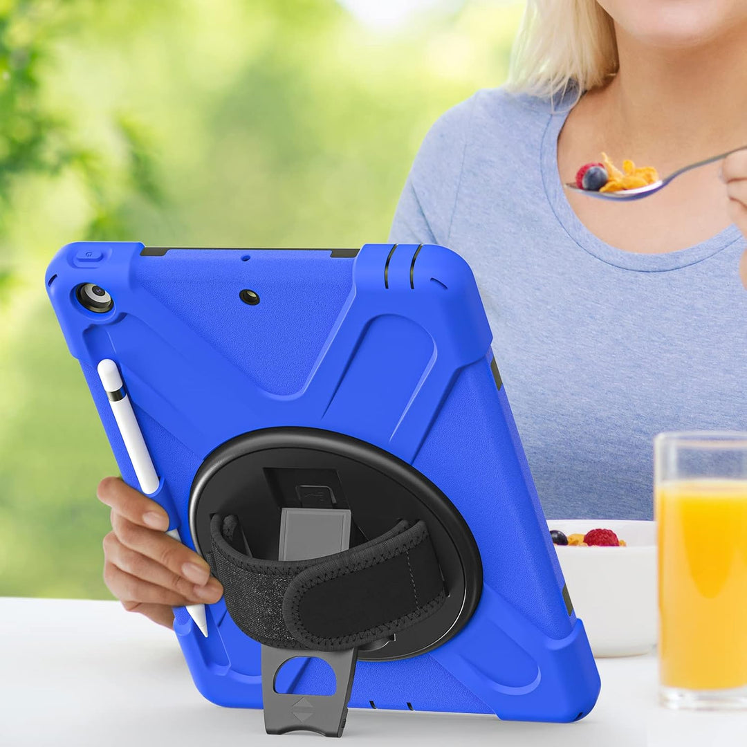 UFinetech iPad 9 Generation Hülle, iPad 10.2 2019 Hülle, iPad Case 7./8., 360 Drehbarer Ständer Hand