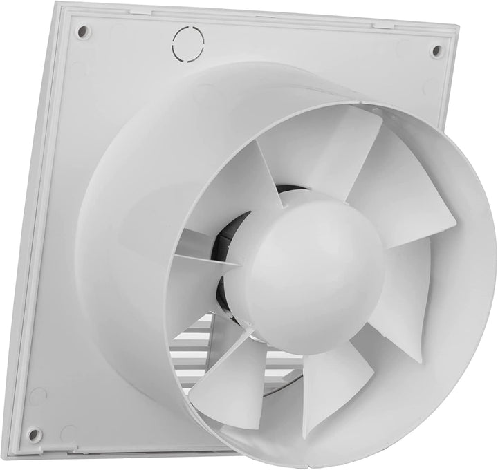 Ø 150mm Weiss Badlüfter mit Timer und Feuchtesensor - Lüfter für Effiziente Belüftung im Bad Kuche W