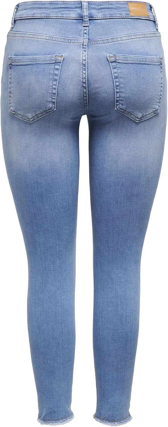 ONLY Female Skinny Jeans ONLBlush Mid Skinny Fit Jeans XS Light Medium Blue Denim, XS Light Medium B
