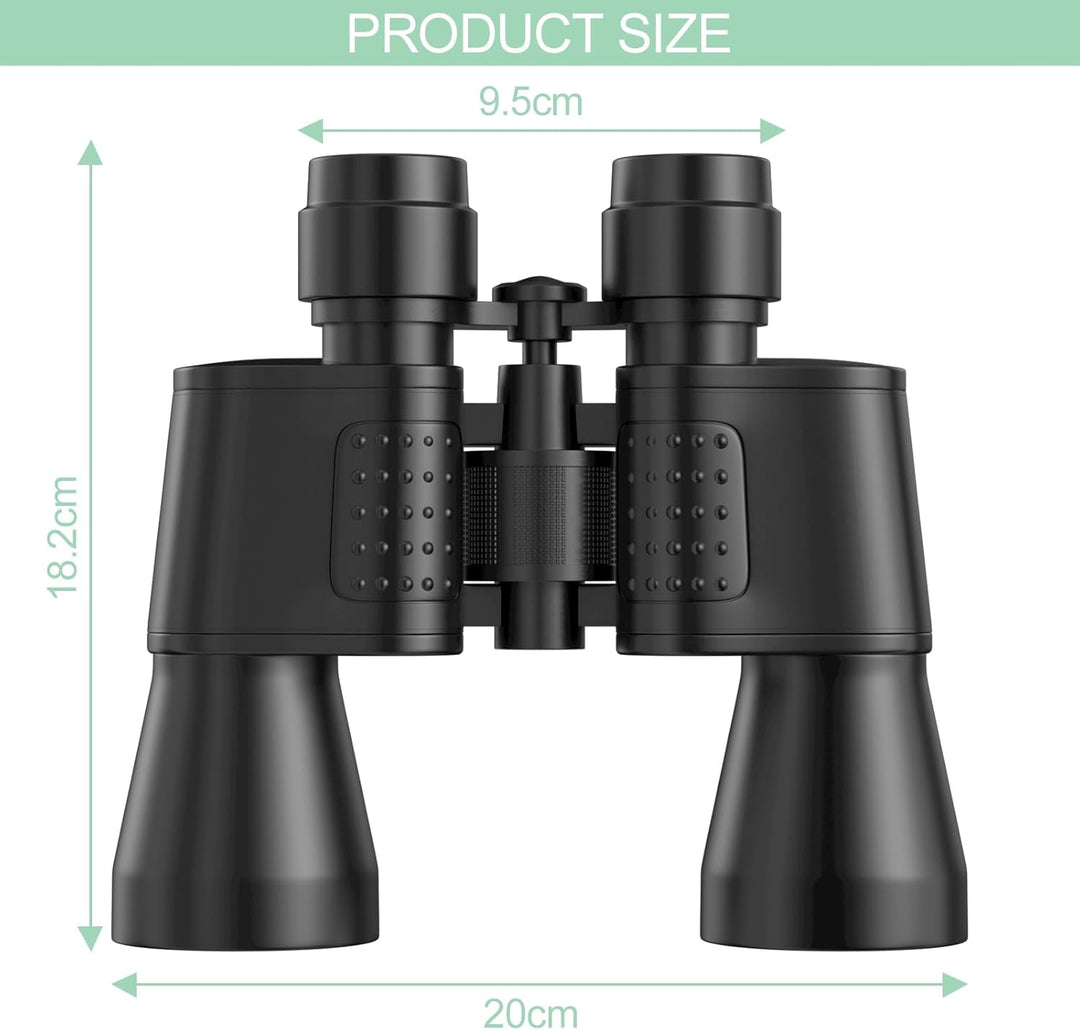 20×50 Fernglas, Fernglas Erwachsene mit BAK9 Prism, Ferngläser mit Trageriemen und Tasche, Feldstech