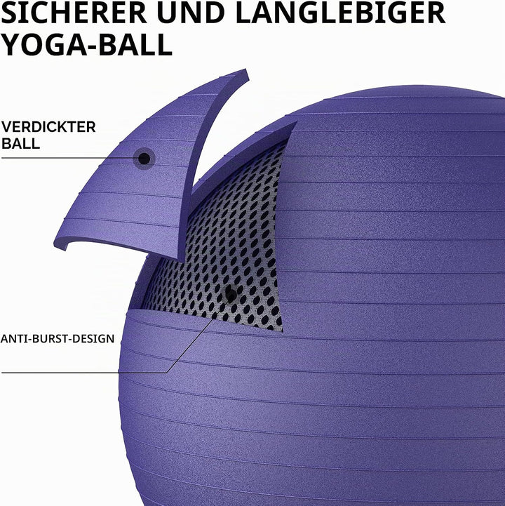 PROIRON Gymnastikball Pezziball Sitzball Trainingsball Fitnessball &amp; Balance für Core-Training mit P