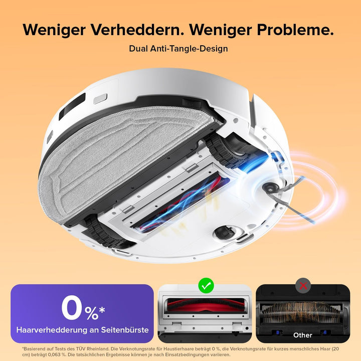 roborock Q10 S5-Set Saugroboter mit Wischfunktion, 10.000 Pa HyperForce Saugkraft, Dual Anti-Tangle