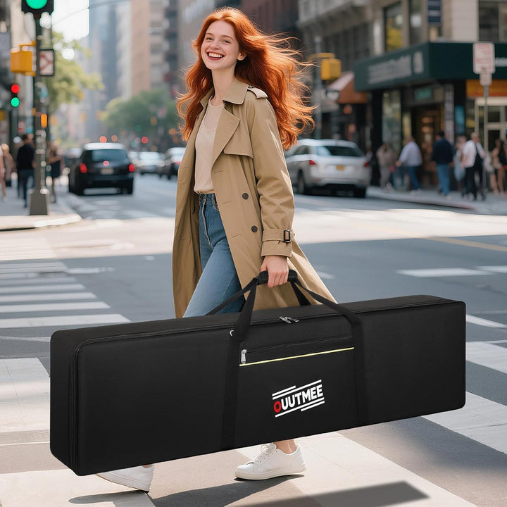 88 Keyboard Tasche Zwei Möglichkeiten Zum Tragen,136 x 18 x 34 cm Keyboard Piano Tasche,600D Waterpr