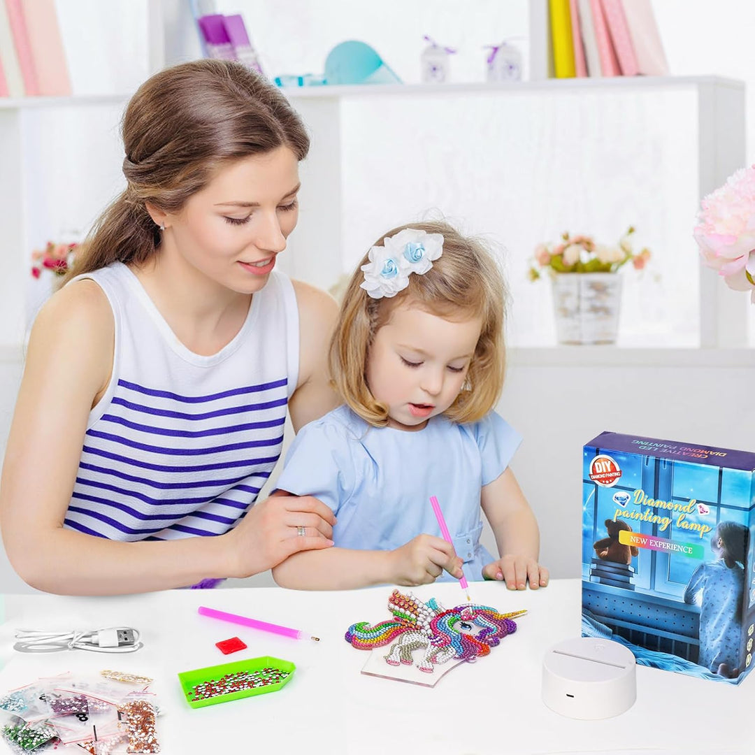 Zoyomax Diamond Painting Nachtlicht, Basteln für Erwachsene, 3D Kreative Diamond Painting Lampe Einh