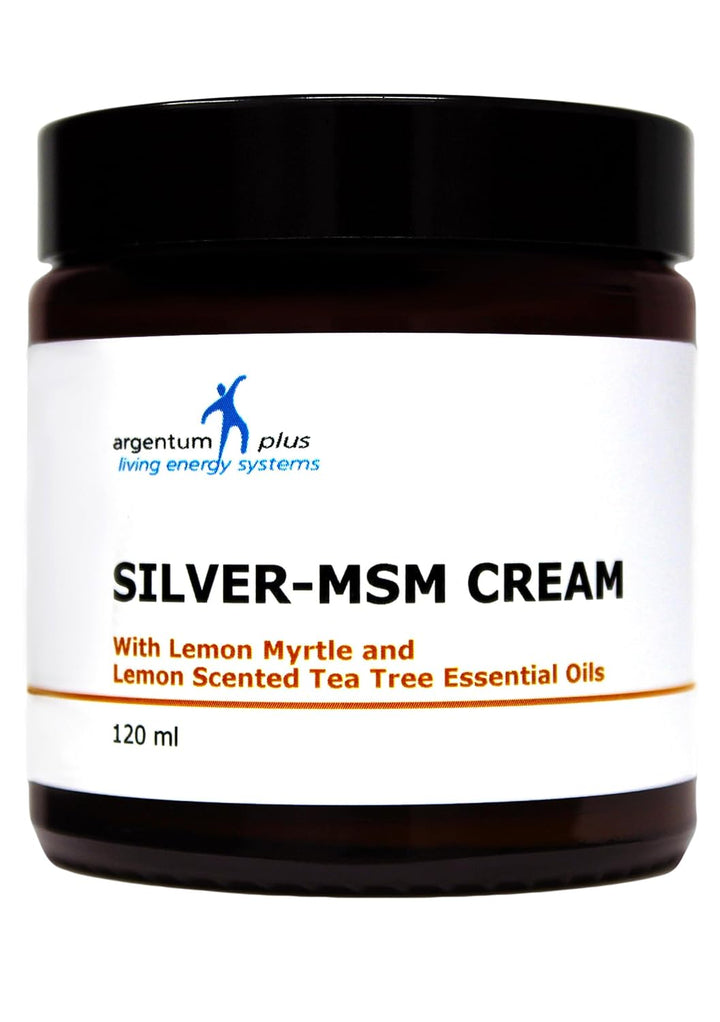 Silber-MSM Crème mit Zitronenmyrte und Zitronen Teebaum essentiellen Ölen - 120 ml