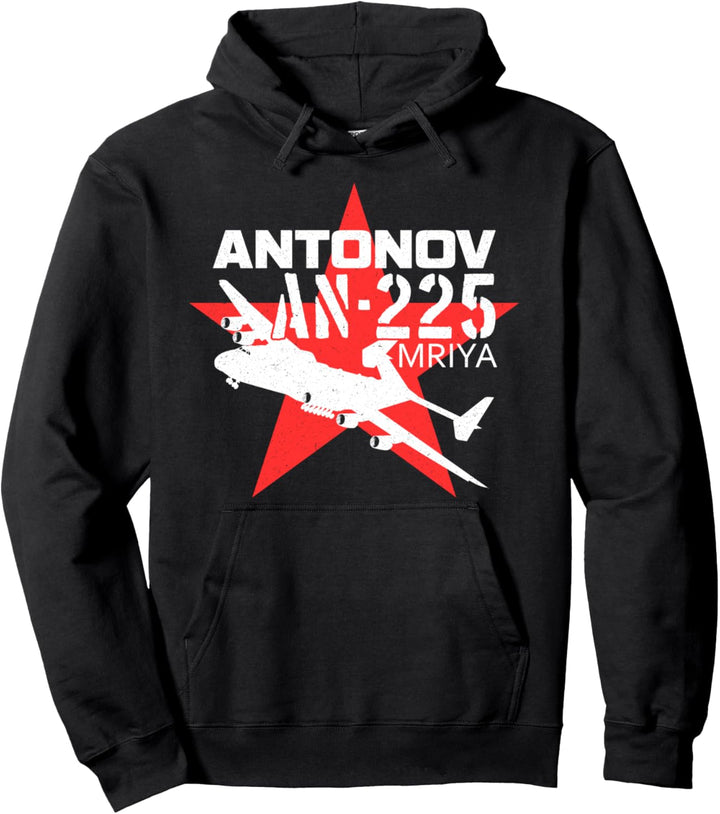 Antonov AN-225 Flugzeug strategisches Luftfrachtflugzeug Pullover Hoodie