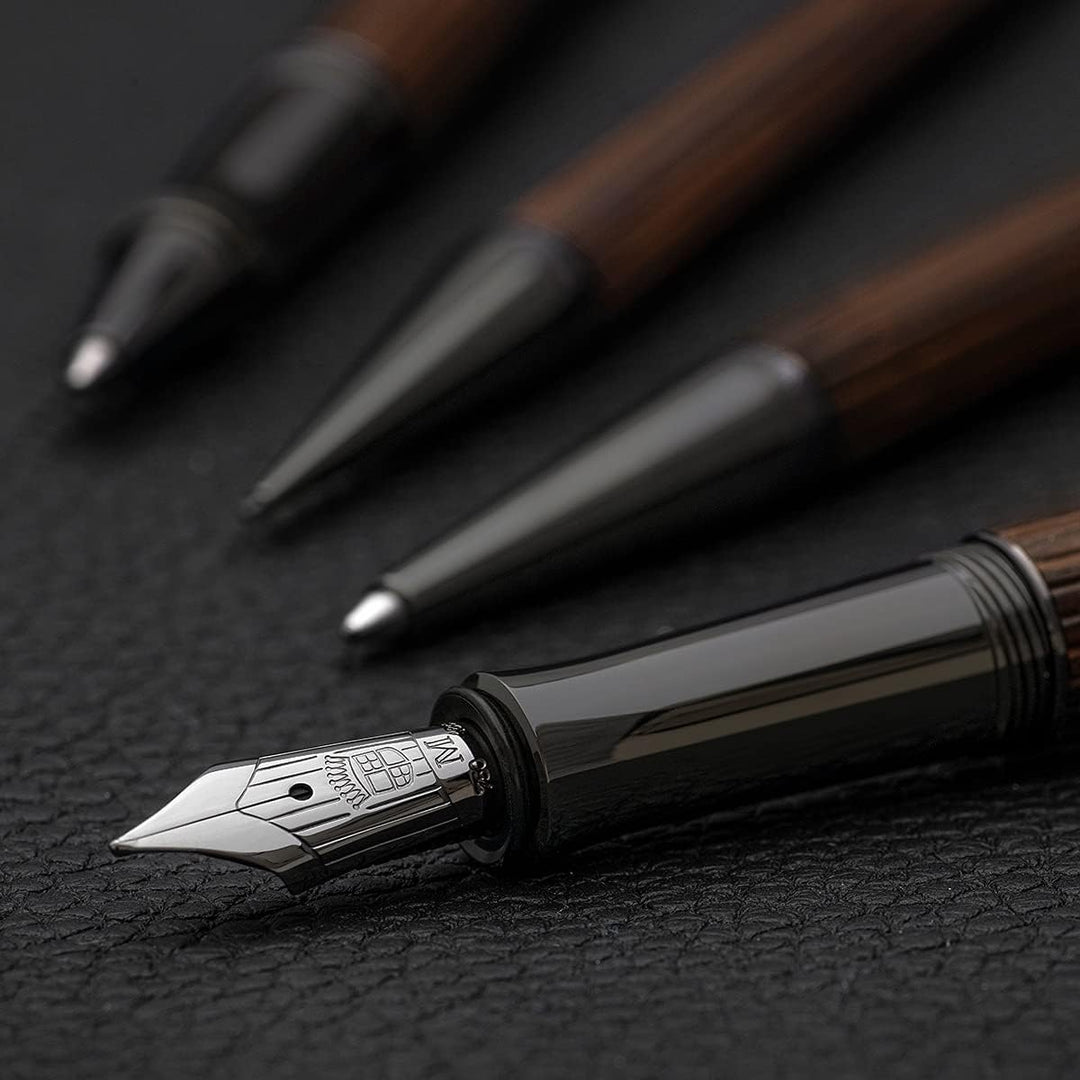 Graf von Faber-Castell 145536 - Drehkugelschreiber Classic, Macassar, Strichbreite B