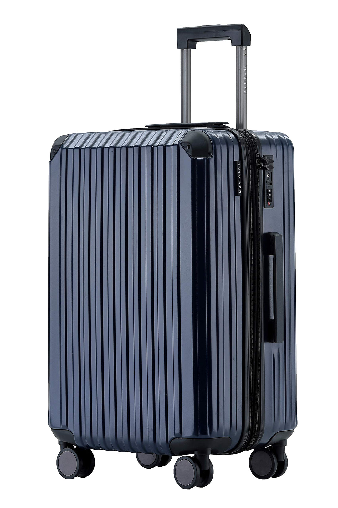 Münicase M816 TSA-Schloss Koffer Reisekoffer Trolley Kofferset Hardschale Boardcase (Dunkelblau, Gro