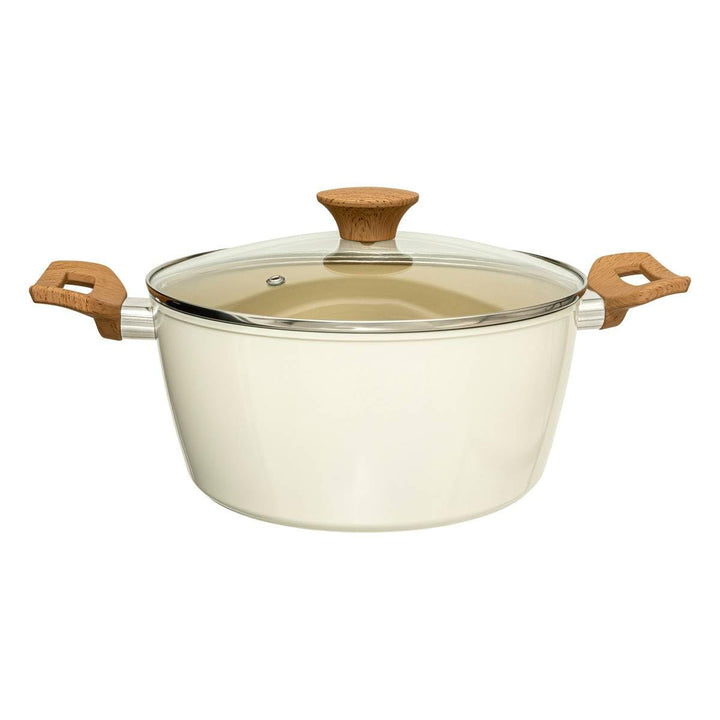 5five - kochtopf "harmony" d24cm aus geschmiedetem aluminium beige