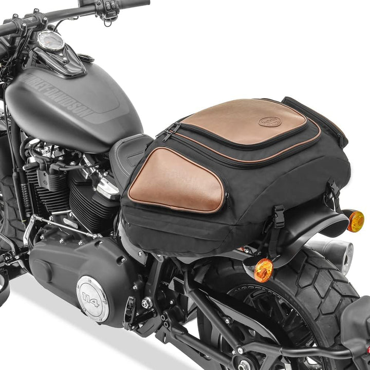 Craftride - Motorrad Hecktasche Vintage Gepäck-Tasche kompatibel für sozius hinten