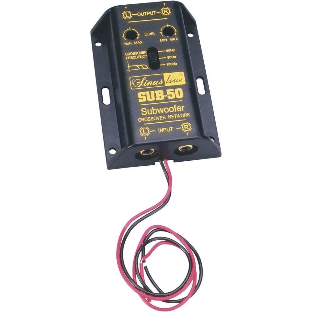Sinuslive SUB-50 aktive Subwooferweiche, 13323, Black