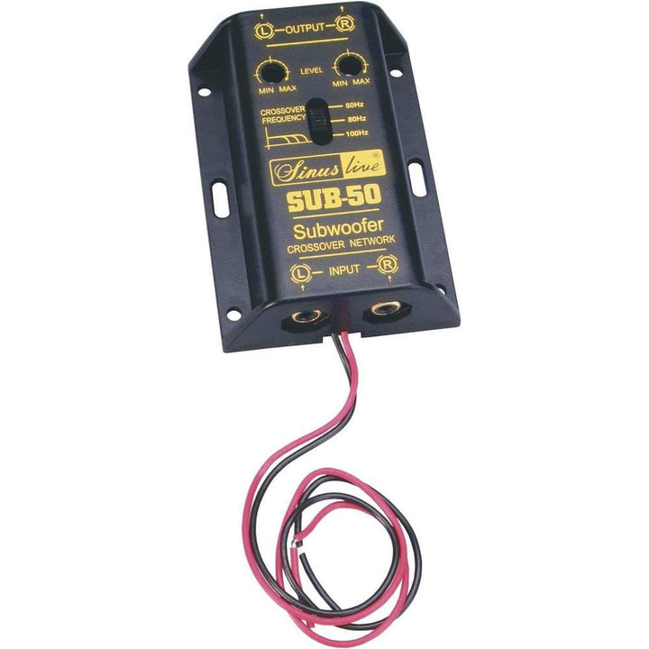 Sinuslive SUB-50 aktive Subwooferweiche, 13323, Black