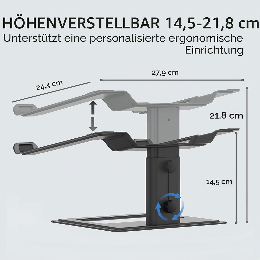 SOUNDANCE Laptop-Ständer für Schreibtisch, verstellbar, ergonomischer Laptop-Ständer für den Schreib