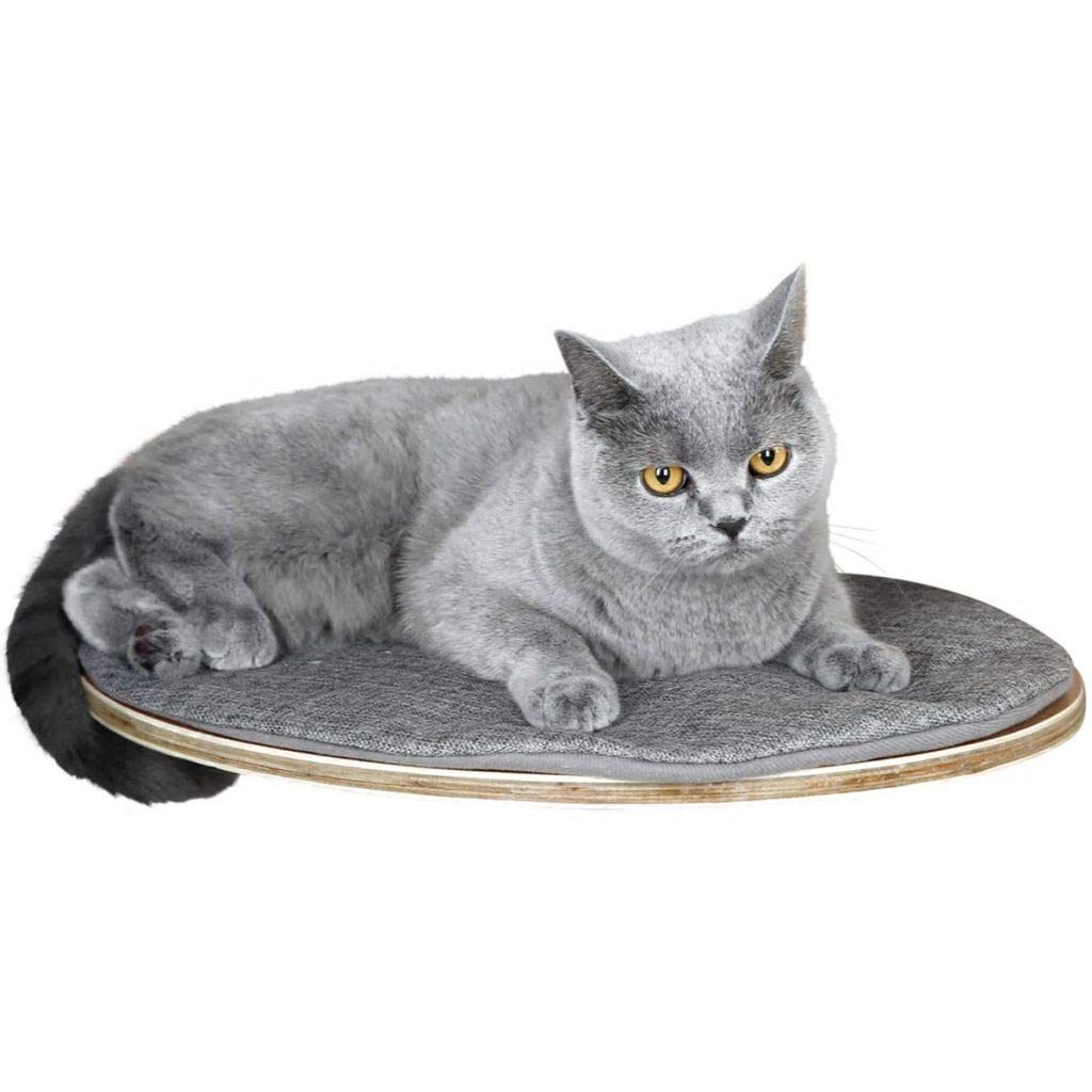 Kerbl 81543 Wandliegebrett Tofana oval, 50 x 35 x 1,5 cm, grau