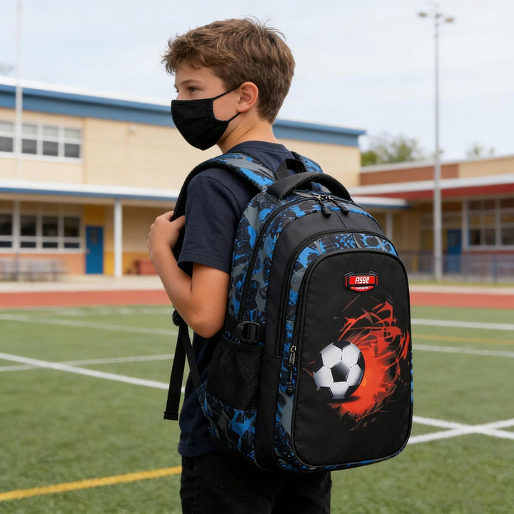 Asge Schulrucksack Jungen Teenager Schultaschen Mädchen Ranzen Ergonomischem Kinder Rucksäcke Fussba