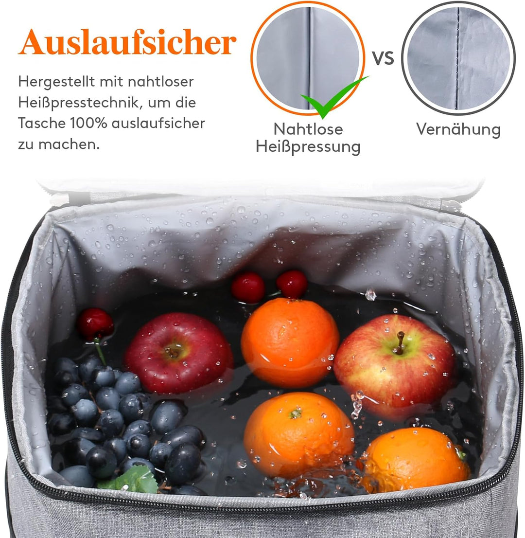 Lifewit 26L Kühlrucksack Thermo Rucksack Kühltasche Isolierte Cooler Bag Weich Doppeldecker für Pick