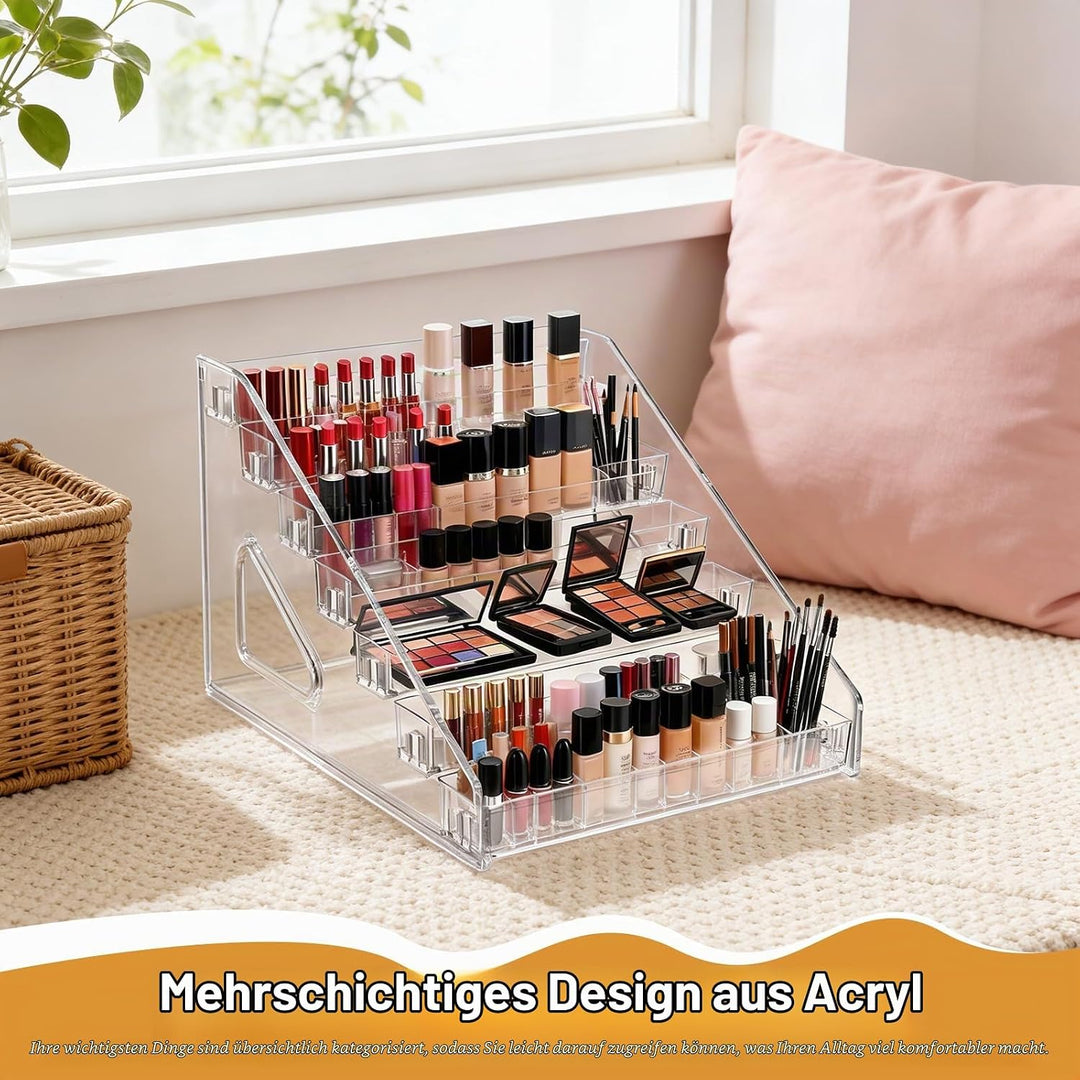 2 Stück Nagellack Aufbewahrung, 7 Schichten Nagellack Regal Kartenständer Transparent Acryl Nagellac