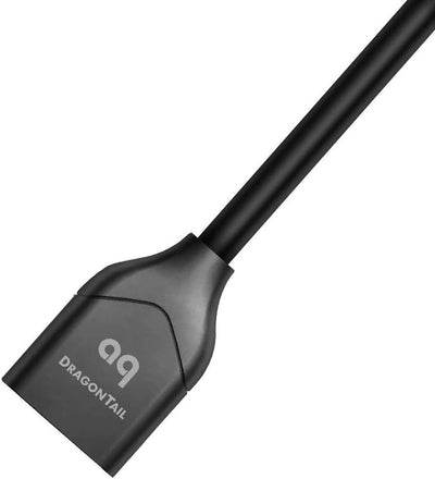 Audioquest DragonTail USB-Kabel (0,112 m, USB A/USB A, USB 2.0, Stecker/Buchse) Schwarz