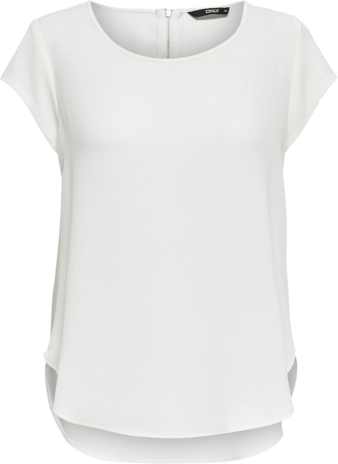 ONLY Damen Onlvic S/S Solid AOP Top Ptm T-Shirt, Blusenshirt, Kurzarm, 2er Pack (1x Cloud Dancer/1x
