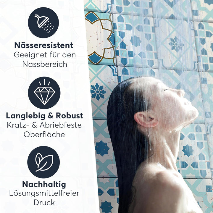 CREATISTO Mosaik-Fliesen Fliesensticker Fliesenfolie - Klebefolie Aufkleber für Wand-Fliesen I Klebe