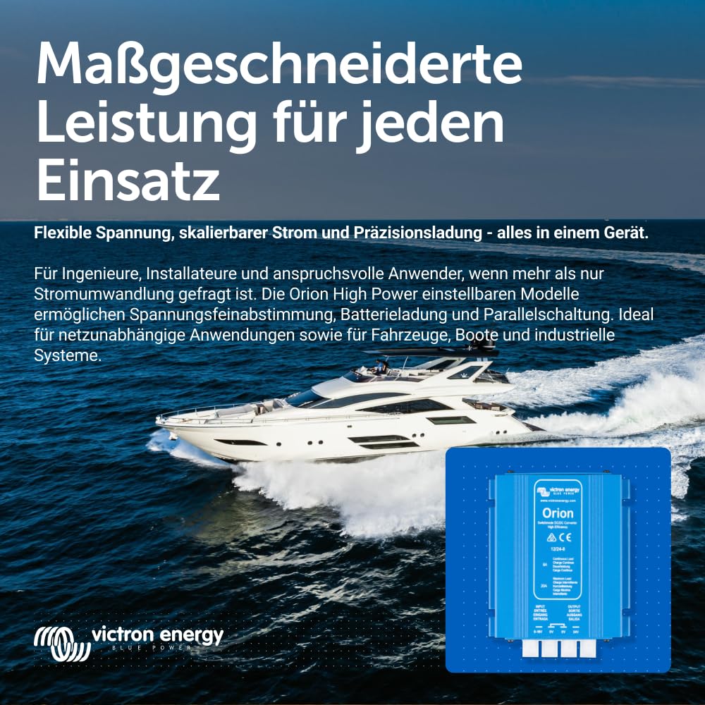 Victron Energy Orion IP20 12/24-Volt 8 Amp DC-DC Konverter Nicht isoliert, Hohe Leistung 12/24-Volt,