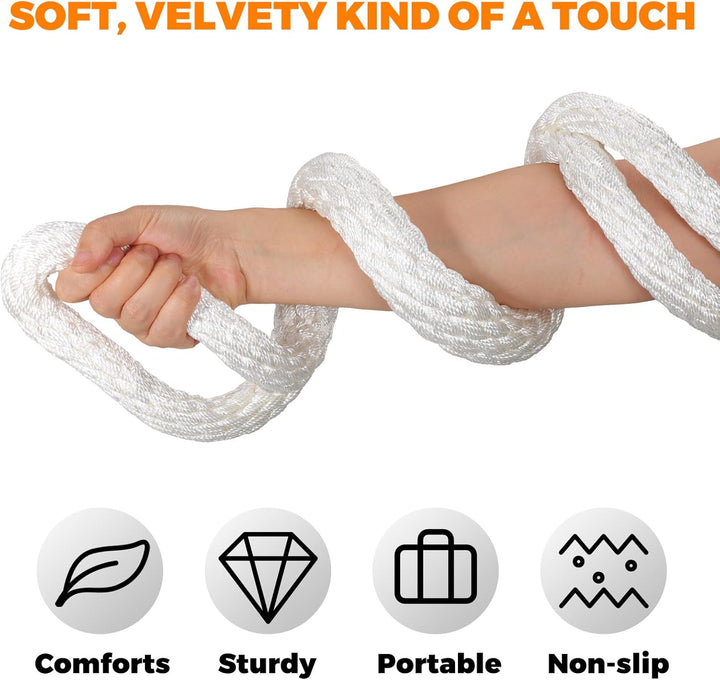 DASKING Tricep Seil, Weiches Trizepsseil Gym Attachment für Latziehen, Bizeps-Curls - Ergonomisches