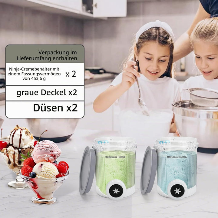 2 Stück Creami Behälter für Ninja Swirl, Tubs Zubehör für die Ninja Creami NC701 NC700 Serie, BPA-fr