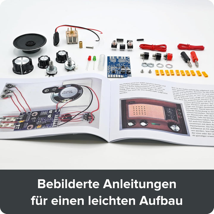 FRANZIS 67062 - Weltempfänger - Radio für Kurzwelle zum Selberbauen, Komplettset mit Steckplatine un