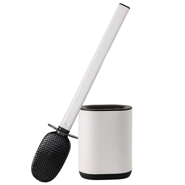 Erreke WC-Bürste Silikon mit Edelstahlhalter, Flexible TPR Toilettenbürste für gründliche Reinigung,
