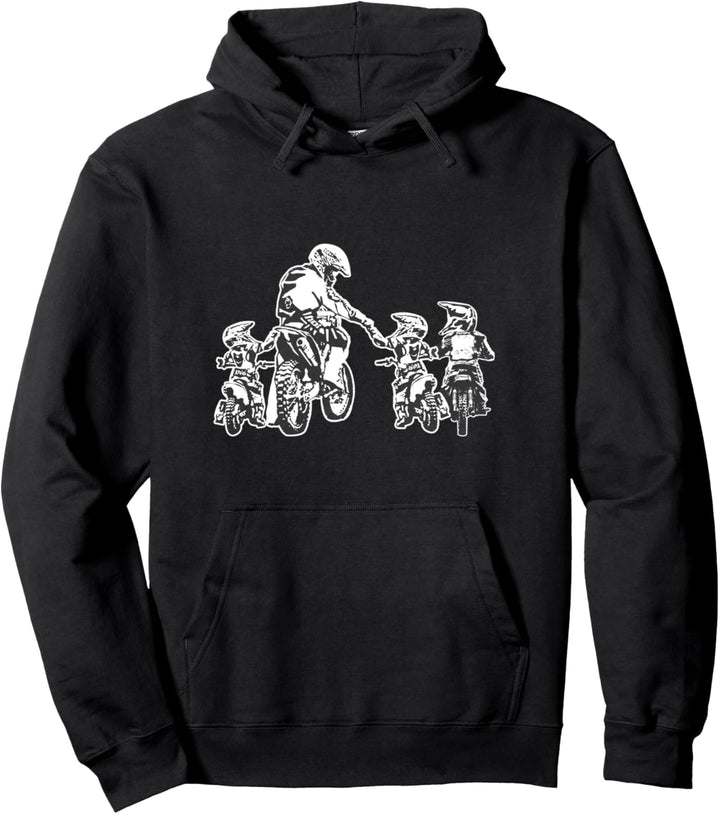 Motocross Vater & Sohn Trail Biker MTB Dirt Bike Vatertag Pullover Hoodie
