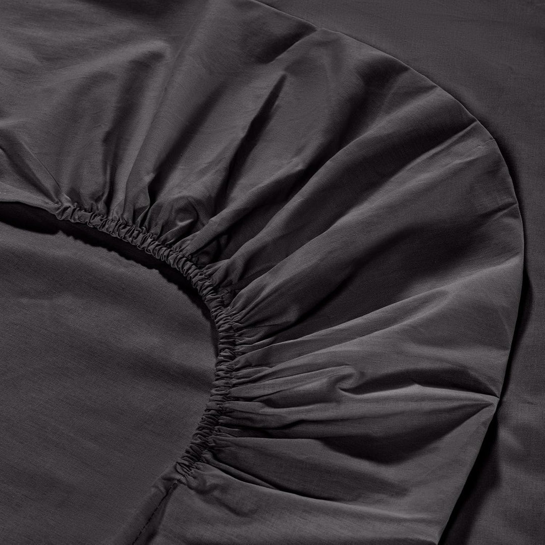 Caleffi - Bettwäsche-Set aus Baumwolle, einfarbig, für Doppelbett, Schwarz Re Schwarz, Re Schwarz
