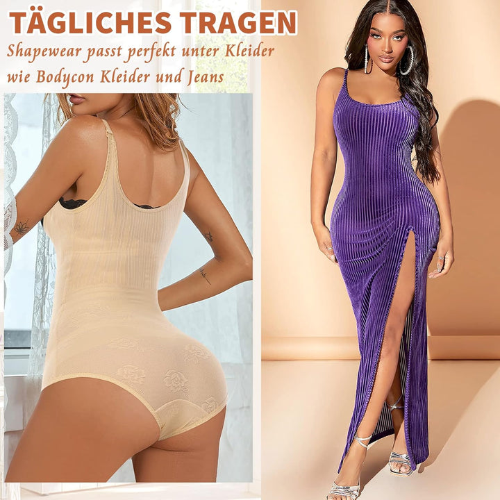 Shapewear Damen Body Shaper Bauchweg, XXL Beige-Schwacher Shapeeffekt