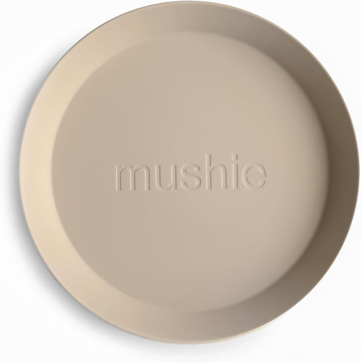 mushie Runde Geschirrteller für Kinder | 2er-Set | wiederverwendbar BPA-frei | spülmaschinenfest & m
