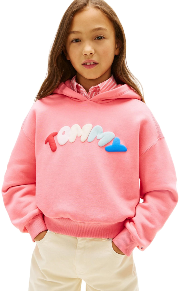 Tommy Hilfiger Mädchen Tommy Puff Print Hoodie Kg0kg09241 Sweatshirts (1er Pack) 5 Jahre Pink (Tropi