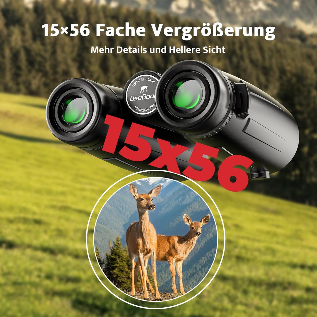 Usogood Professionelles Fernglas mit langer Reichweite, 15 x 56 cm, für Erwachsene